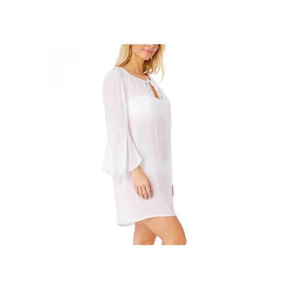 Anne Cole Womens Limited Edition White Swim Cover-Up Size: XL/XXL Flutter Sleeve - Picture 3 of 5